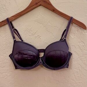 Lily of France Purple Underwire Padded Bra – Adjustable Straps – 34B